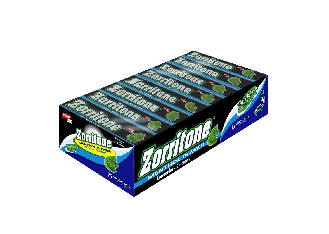 ZORRITONE MENTHOL POWER BARRA 16UDS
